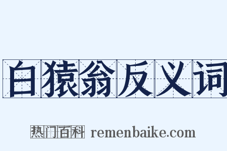 白猿翁反义词是什么意思的图片
